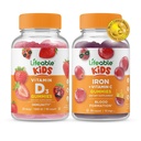 Življenjski vitamin D Otroci + Iron & Vitamin C Otroci, Gummies Bundle - odličen okus, Vitamin dopolnilo, Gluten brezplačno, GSO brezplačno, Žvečljivi gumi