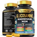 Glukozamin MSM dodatek za moške in ženske - 11v1 Formula - Združite z magnezijem, kurkuma, Boswellia, Quercetin, Burdock Root, in več 