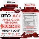 Keto ACV Gumies Advanced Hujšanje - ACV Keto Gumies za hujšanje za ženske in moške - Keto Gumies dodatek - Detox & Cleanse, Prebava - Apple Cider Vinegar - Apple Flavor