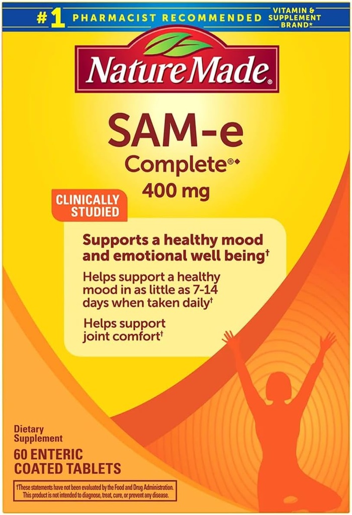 Narava Made SAM-e Popolno 400 mg - 60 enterično prevlečenih tablet