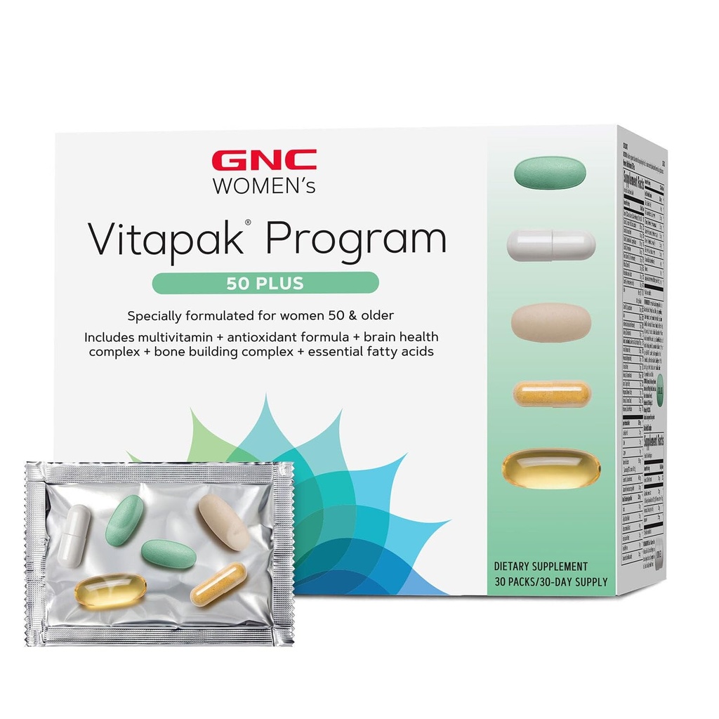 GNC ženske Ultra Mega 50 Plus Vitapak Program, 30 paketov, za splošno zdravje žensk za tiste, ki več kot 50