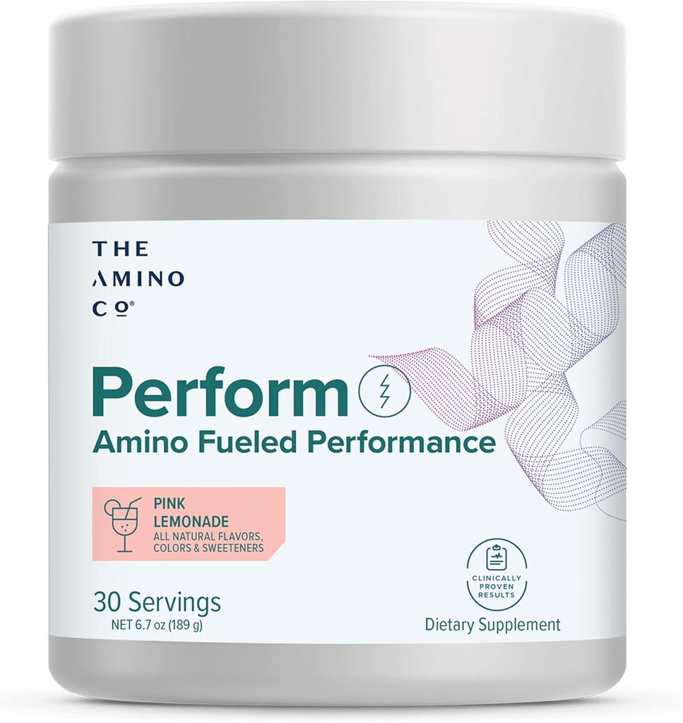 Amino CO – Predworkout prašek z EAA, Stevia-Sweeted energetsko podporo za moške in ženske – roza limonada (6.7 oz)