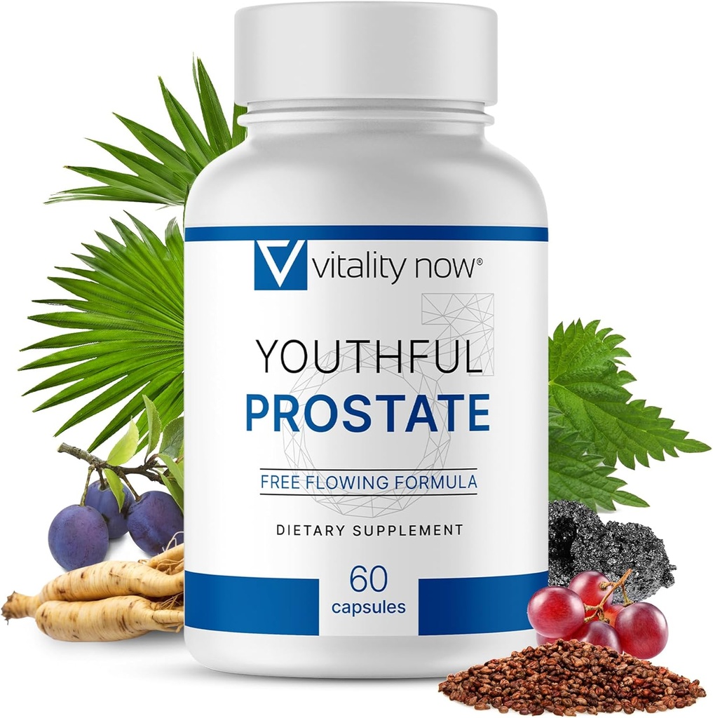 Mladostna prostata - žaga Palmetto za moške s Panax Ginseng, Antioksidant zaščita, vitamin E, likopen - Prostata dopolnila za moške