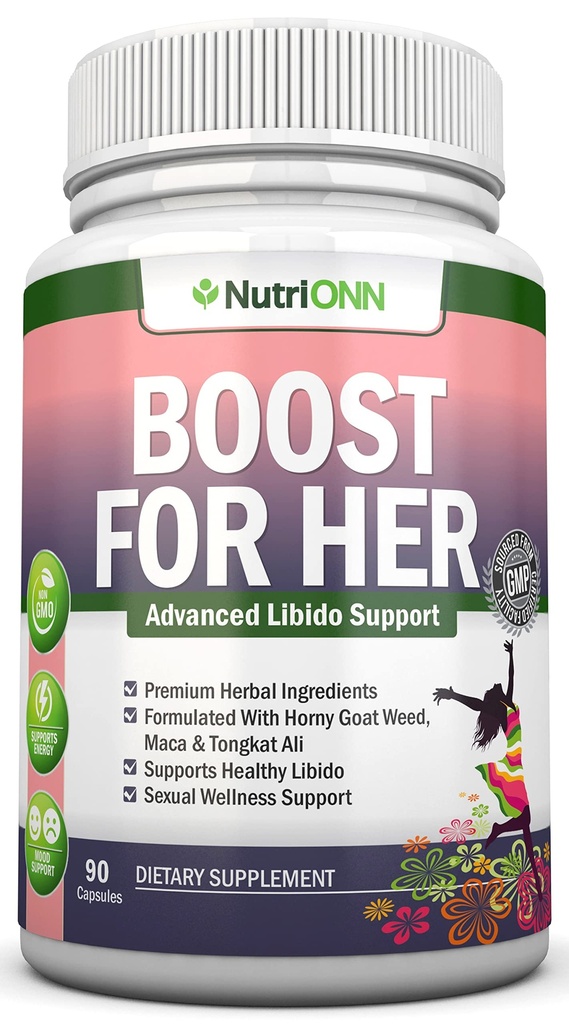 Boost za njeno Libido Booster za ženske – Aktivira in izboljša Libido - Mood & želja Booster - Non-GMO - vse naravne rastlinsko afrodiziak - z Horny Kozja trava, Maca, Tongkat Ali & Tribulus - 90 kapsul