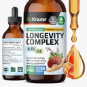BIO KRAUTER Dolgoživost goba dodatek - Tekoči Reishi goba kompleks z Rue & Red Ginseng koren ekstrakt - Vegan Tinktura - Alkohol in sladkor brez kapljic 4 Fl.Oz.