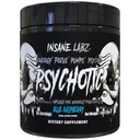 Insane Labz Psychotic Black Edition Mid Stimulant Pre Workout Powder, Energy Focus Črpalke, Naložena z Creatine Beta Alanine Taurine, ki jih AMPiberry, 35 Servings (Modra malina)