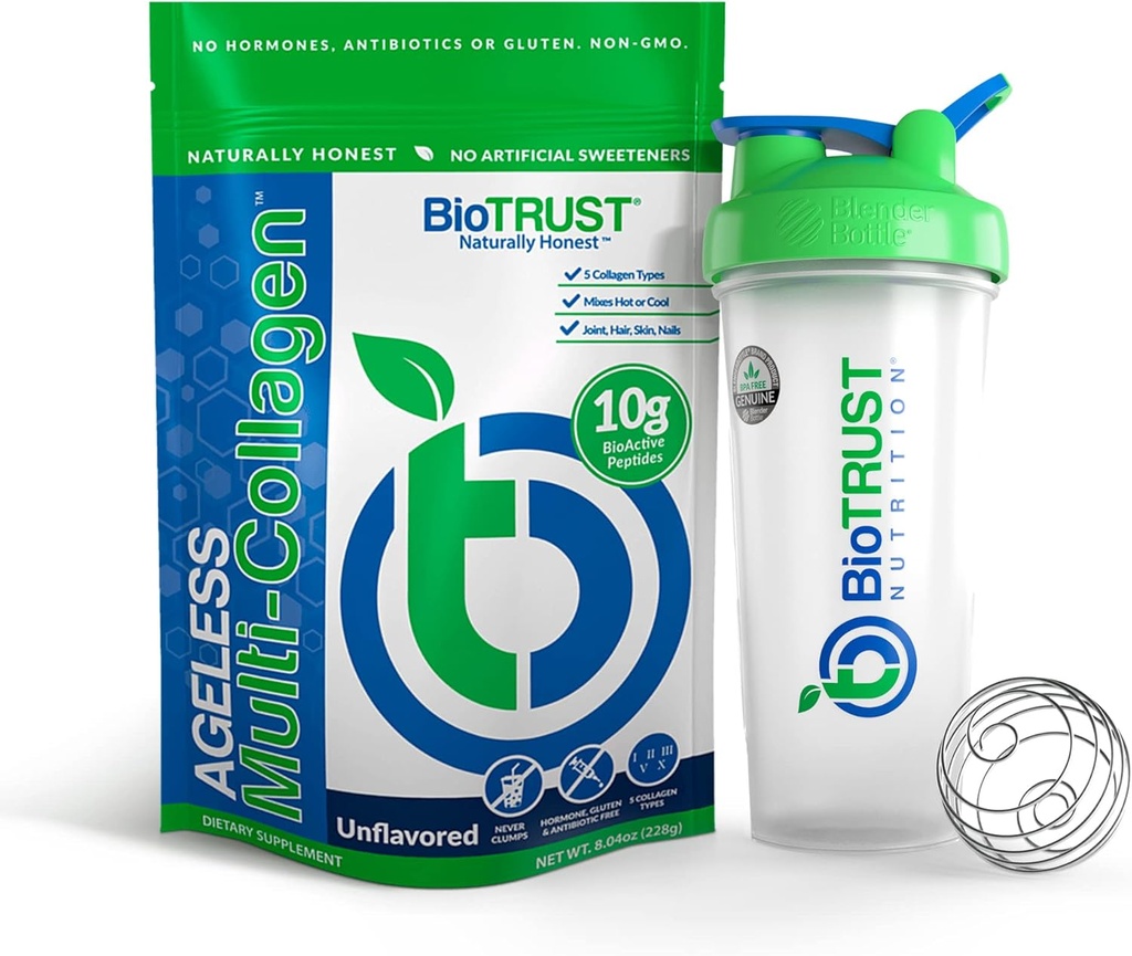Biotrust Večni kolagen 5-v-1 Beljakovinski prašek (nearomatiziran)