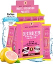 KLJUČNI HRANILCI Elektrolitski paketi v prahu - sveža rožnata limonada 18 Pack Hydration Pack - potovalna hidracija v prahu - Brez sladkorja, brez kalorij, Gluten brezplačno - Made in USA