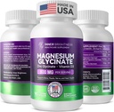 Magnezij Glycinat - Magnezij dodatek z cinkom in vitaminom D3 za imuno, podporo kosti in mišic in zdravje srca - Ne-GMO, Gluten-free, Nežen na želodec - 90 vegetarijanske kapsule