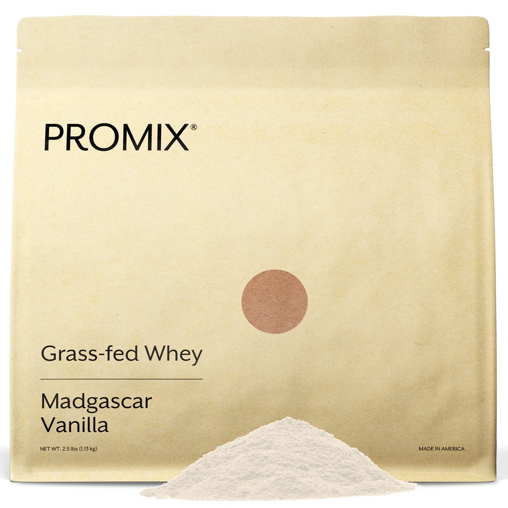 ProMix Nutrition Whey Protein Powder, Vanilla - Grass-Fed - ‐Post Workout Fitness & Nutrition Shakes, Smoothies, Pečenje in kuhanje Recepti - Gluten-free & Keto-Prijateljski - 2.5 Pound (paket z 1)