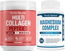 Čisto Optimal Premium Multi Collagen Powder + Premium Magnezijev kompleks - Magnezijev citrat, malat, mišična relaksacija - 120 kapsul