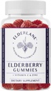 Elderlane Elderberry Gumies za odrasle in otroke - Imunska podpora - Non-GMO, Vegan, Gluten-free, Želatina-free - 60ct, 100mg