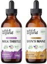 Gozdno in ekološko mleko Tinktura 4 fl oz & Lion's Mane Tinkture 4 fl oz