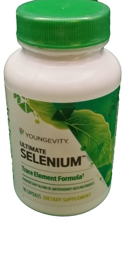Youngevity Ultimate Selen + kofaktorji - Essential Mineral Supplement for Immune Support, Antioksidant Defense, Funkcija ščitnice in celično zdravje (I-selenometionin) - (90 kapsul)