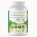 California Essentials Magnezij Glycinate 400 - kelirana, visoka absorpcija Elementarni magnezij za lajšanje mišic, pomoč kosti in srca - Vegan, ne-GMO, Gluten-free (360 Counts (Pack of 1))