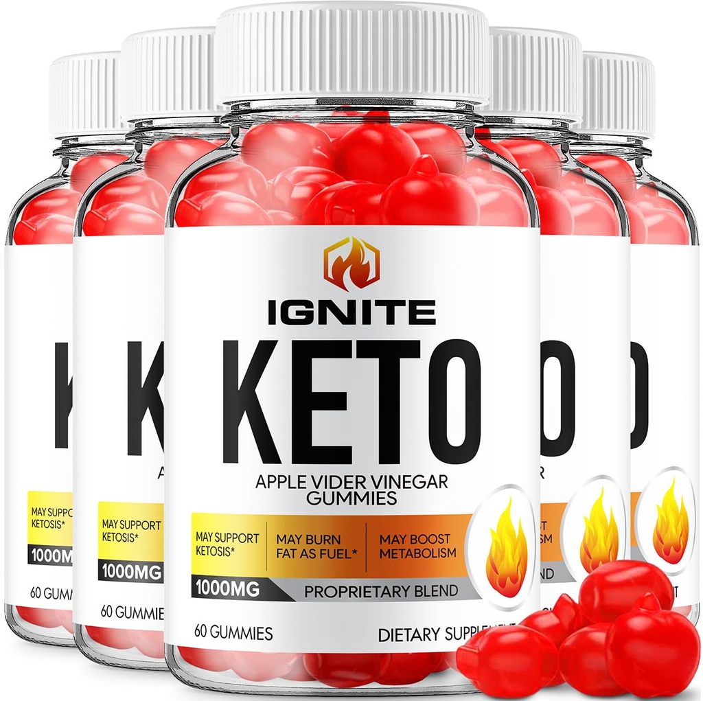 (5 paketov) Vžig Keto ACV Gummies - Napredna Formula Ignite Keto Plus ACV Gummies Apple Cider Viner Vžig ACV Prehranska dopolnila Moški Ženske (300 Gummies)