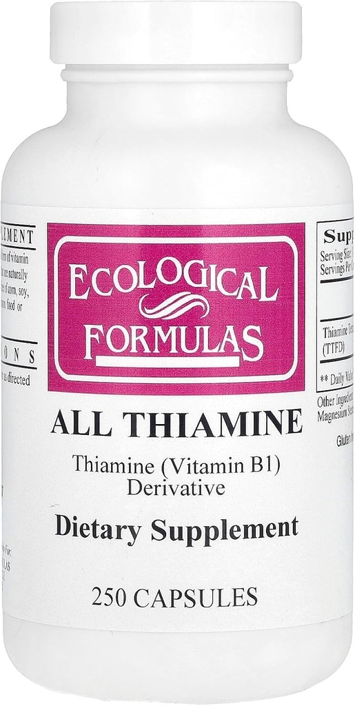 Ekološke formule Alithiamin Vitamin B1 Kapsula, 50 mg, 250 Število