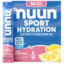 Nuun Sport Elektrolitski paketi v prahu z magnezijem, kalcijom, kalijem, kloridom in natrijem, Hydration Packets za na-the-Go, roza limonada aromo, Gluten Free & Vegan, 16 posameznih servev