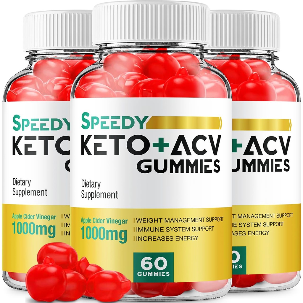 (3 paket) Speedy Keto ACV Gumies - Napredna Formula Speedy Keto Plus ACV Gumies Apple Cider Vinegar Speedy ACV Dietary Supplement Moške (180 Gummies)