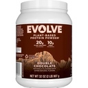 Proteini na osnovi beljakovin Evolve, dvojna čokolada, 20g Veganovi proteini, brez mleka, brez umetnih arom, ne-GMO, 3g Fiber, ekskluzivno, 2 funta (Package May Vary)