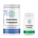 Moški Daily 7 Essentials & Adaptogen Complex Bundle - Popoln multivitaminski paket in podpora za prilagajanje stresu za moško optimalno zdravje