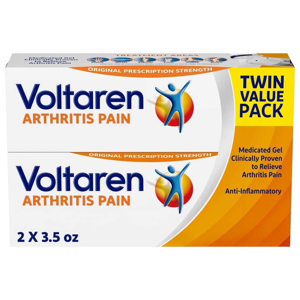 Voltaren Artritis Pain Gel za močne topične artritis bolečine Relief z Diklofenakom - NEW Easy Open Cap - 100 g x 2