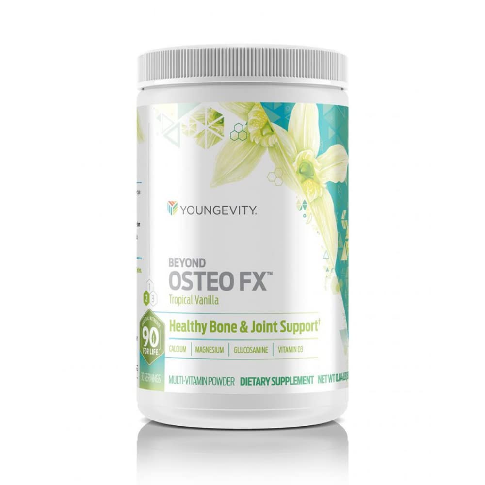 Mladost zunaj Osteo-FXTM praška – 1200 mg z vitaminom D3, trikalijev fosfat, magnezij in cink – Kalcijev citrat dodatek za ženske in moške – ne-GMO, Gluten-free – Tropical Vanilla