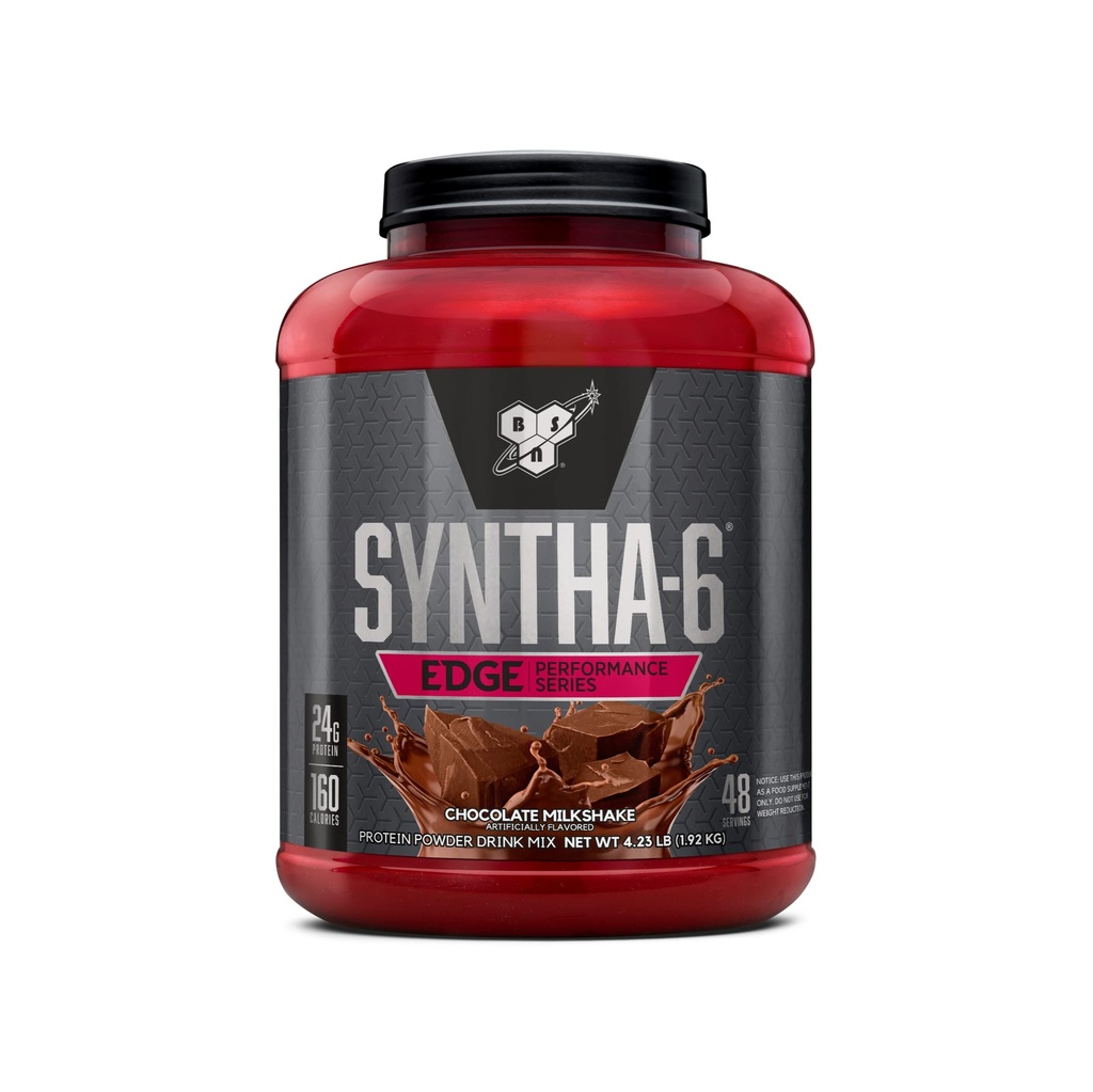 BSN SYNTHA-6 EDGE Protein Powder, s hidrolizirano Whey, Micellar Kazein, izolat mlečnih beljakovin, nizek sladkor, 24g beljakovine, čokoladni mlečni napitek, 48 servivov