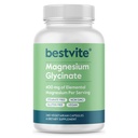 BESTVITE Filler-free Magnezijev glicinat - 400mg magnezija na serviranje (240 Veg kap)- Kelirani biglicinat za mišice, sprostitev, stres in podpora za spanje* - Za moške in ženske - Brez stearat - Vegan