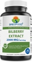Brieofood borovnica Extract 2000 mg na odmerek 180 kapsul