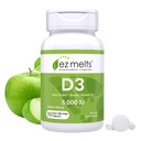 EZ taline Razrešljiv vitamin D3 5000 i.e., brez sladkorja, 3-mesečna dobava - 1 pakiranje