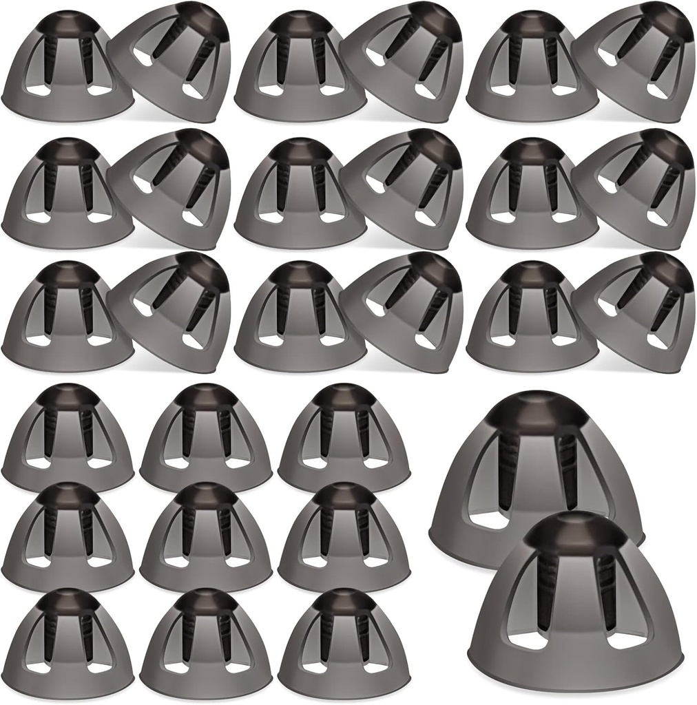 Geiserailie 30 Pcs Slušni aparat Domes 8mm Slušni aparat Open Domes Nadomestki Srednje odprti pribor za slušni aparat Združljiv z GN Resound slušni aparati Uha Nasveti
