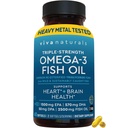 Viva Naturals Omega-3 ribje olje, Trojna moč, 2500 mg, 60 Softgels – Re-Esterificirana Omega 3 Maščobne kisline Vključno z EPA, DHA, DPA - Pascatarian-Prijatelj