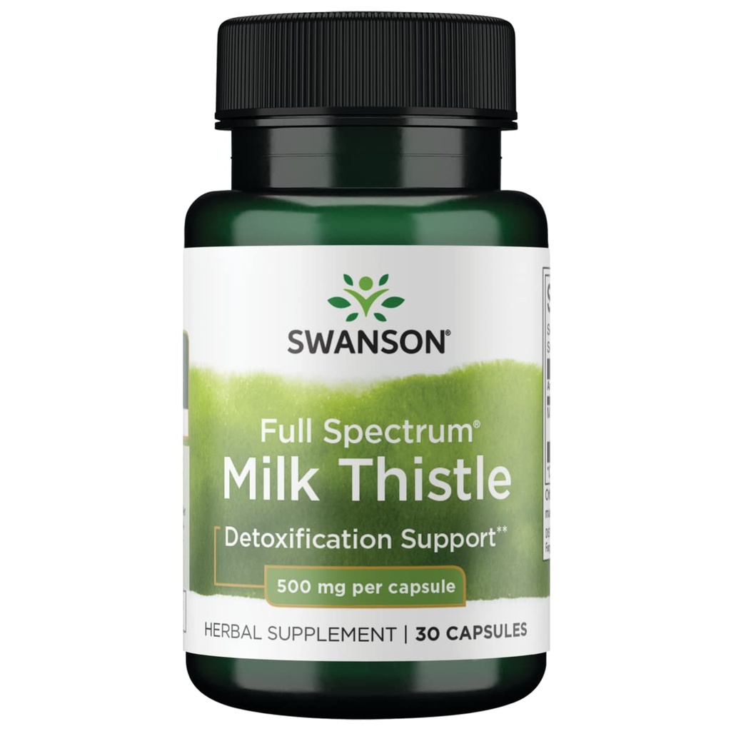 Swanson Full Spectrum Milk Thistle (500 mg) -30 Capsules