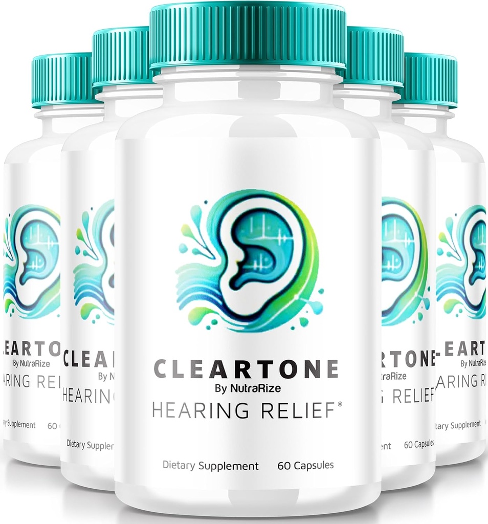 NutraRize (5 Pack) ClearTone Tinitus, Clear Tone tablete za sluh, ClearTone tablete dodatek za splošno zdravje ušesa, uradni slušne podporne kapsule, ClearTones pregled (300 kapsul)
