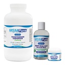 KALA ZDRAVSTVENO MSMPure Starter paket z MSM kapsule 250 Count, MSM mišice in skupni krema 2oz in MSM gel z organsko Aloe 8oz