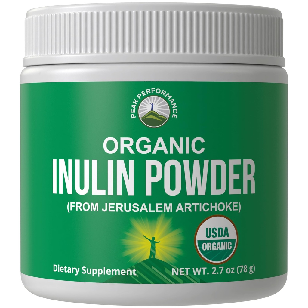 Organic Inulin Powder Natural Prebiotic Fiber za Gut zdravje. USDA Organic Raw Plant Based Vegan Prebiotics FOS dodatek iz Jeruzalem Artichoke. Odobreni samo seznam vitaminov HSA + FSA
