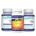 Lipozen Hujšanje Tablete 2 steklenici s 30 Kapsule vsak skupaj s 30 Count steklenico MetaboUp Plus