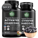Kokos Aktivirane Charcoal kapsule, 180 Charcoal kapsule, Beljenje zob, pomaga zaprtje, napenjanje, želodčni plin, zgaga, Pure Coconut Devived dodatek (2)