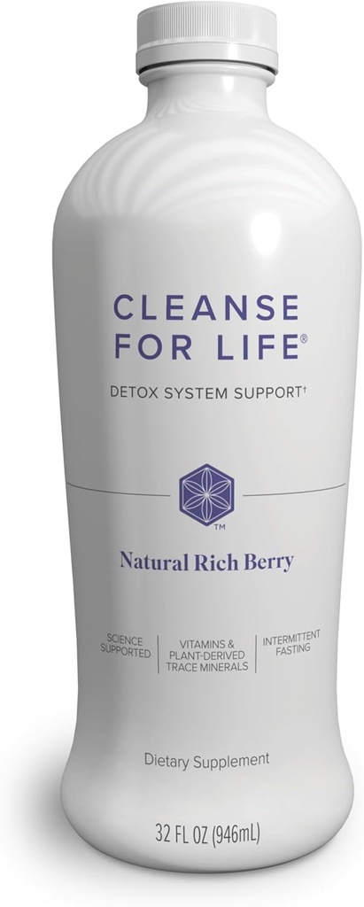 Isagenix Clease for Life - Detox Clease Drink z vitaminom B12, Niacin in vitamin B6 za splošno Wellness - 32-Ounce steklenica (naravni okus bogatih jagod), pakiranje maj Vary