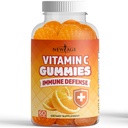 NOVA STAROST Vitamin C Gumies Orange Vitamin C Gummy - Podpira Zdrav imunski sistem - vegetarijanski brez glutena (60 Gumies)