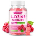 L-Lysine 1000mg Gumies, Lysine dodatek za odrasle in otroke, Essential Amino Acid dodatek za ustnice in ustno zdravje, povečanje imunskega & kolagena & kalcija, sladkor brez, malina aroma, 60 Count