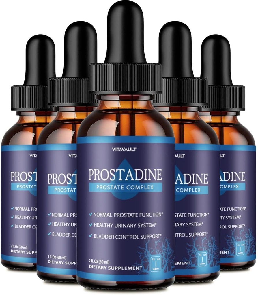 Prostadin, Potent Prostata Podpora Tekoče kapljice, Visoko nameren Prostadin za splošno dobro prostate, Enostaven za uporabo Dropper obrazec (5 pakiranje)