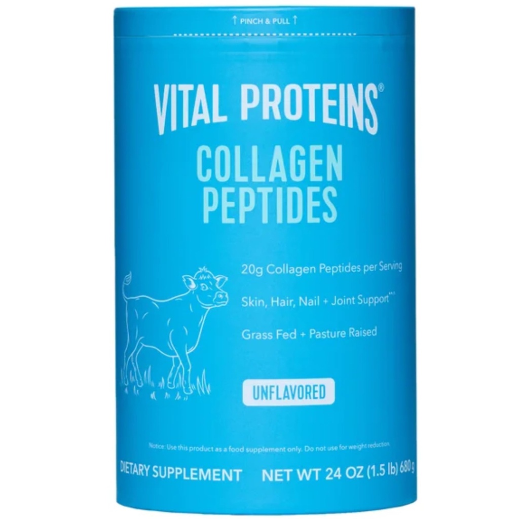 Vitalni proteini Natural Cela prehrana Kolagen Peptide - Pašure dvignjene, trava Fed, Paleo prijazno, Gluten prost, enojna sestavina - 24 Ounce