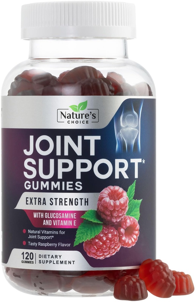 Joint Support Gumies Extra Strength Glukozamin Gummy dodatek z vitaminom E - naravna kartilaža & Skupno zdravje & Fleksibilnost Podpora, Najboljša podpora Glukozamin Chew za moške in ženske - 120 Gumies