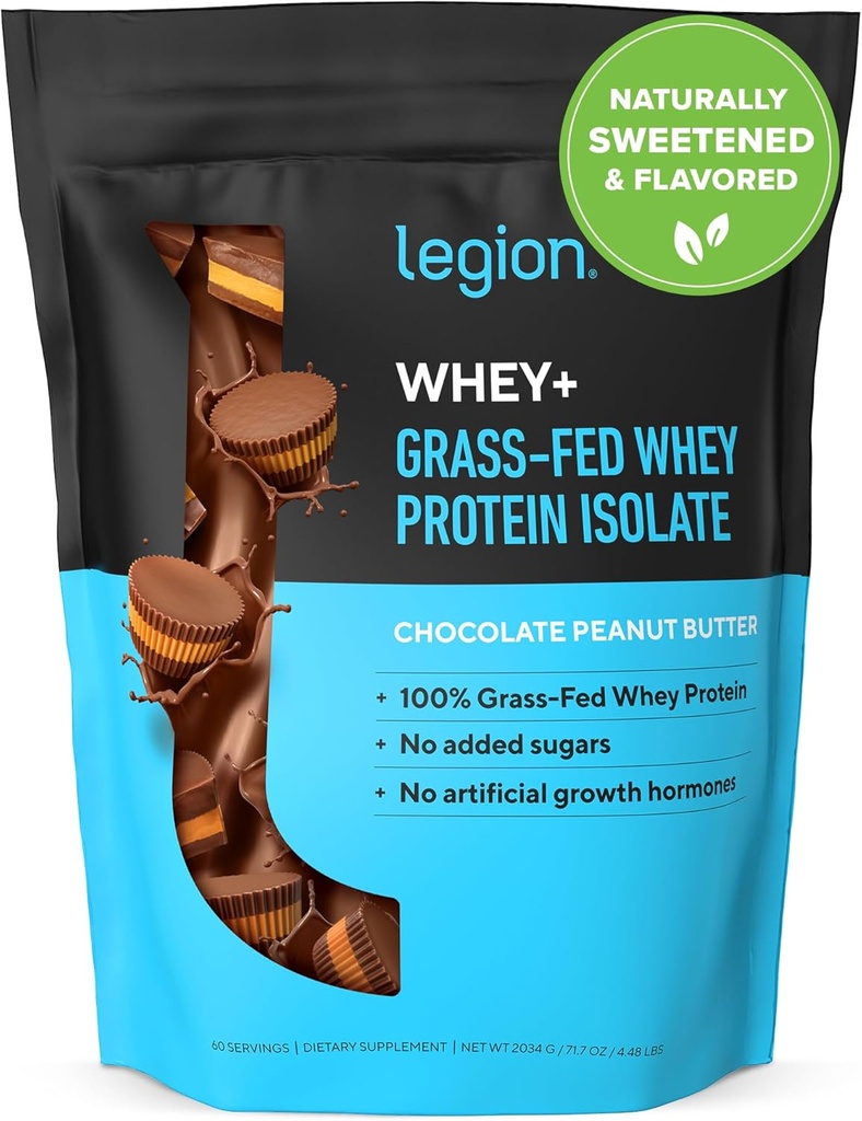LEGIJA Whey+ Protein Whey izolat iz krav hranilnic trave - sirotkin izolat v prahu nizko kalorie, ne-GMO, brez sladkorja, laktoza in gluten, vse naravne beljakovine v prahu za moške in ženske (30 servivov)