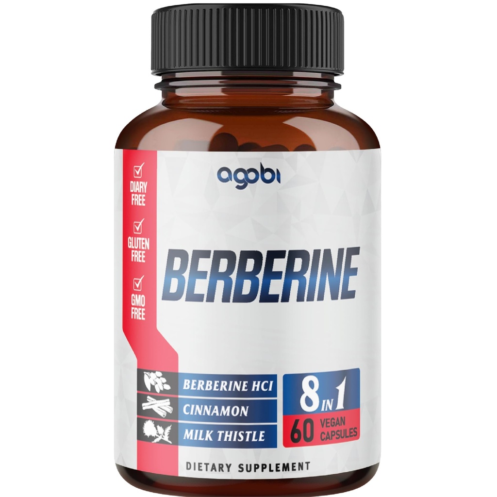 Berberine dodatek s Ceylon, Milk Thistle, Kurkuma, Elderberry & More - Podpora Imunsko, Kardiovaskularno in prebavila - 60 Štetje za 2 meseca