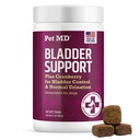 Podpora za hišne ljubljenčke MD Bladder Plus brusnice za pse - podpora za nadzor mehurjev in sečilni trakt Zdravje - pomoč pri lajšanju psov UTI & Inkontinenca - Wild Yam Root & Cranberry Bladder Bites za pse - 60 ct