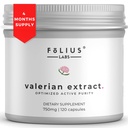 Valerian Root 4:1 Extract kapsule 750mg – Optimizirana aktivna čistost – 4X Koncentracija Valerian Root Extract dodatek - Gluten Free, Non-GMO - spodbuja sprostitev - 120 Kapsule
