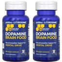 Dopamin Brain Food - 650mg L-tirozin dodatek - Dopamin Dodatek za fokus & Duševni pogon - Podpira mentalno energijo - Nevrotransmiter Podpora z B vitamini - 120 Kapsule
